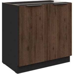 Skříňka dolní 80 SILVIA 03 černý / ořech okapi