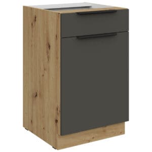 Skříňka dolní se zásuvkou 50 ERIS 10 dub artisan / grafit