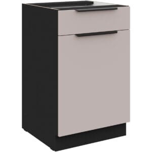 Skříňka dolní se zásuvkou 50 SILVIA 10 černý / kašmír