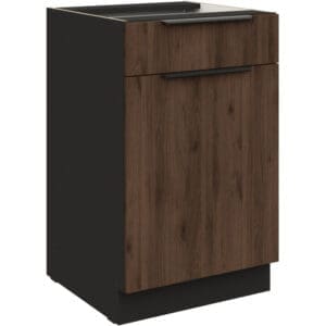 Skříňka dolní se zásuvkou 50 SILVIA 10 černý / ořech okapi