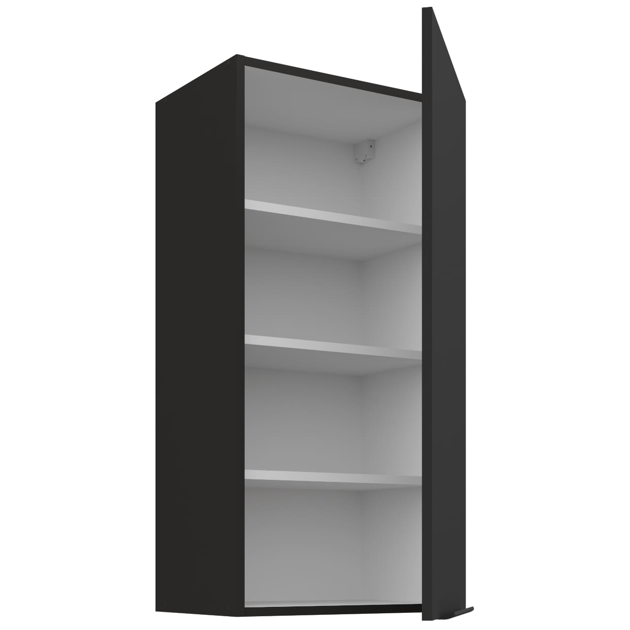 Skříňka horní 45 ERIS 38 černý mat / černý - Obrázek 2