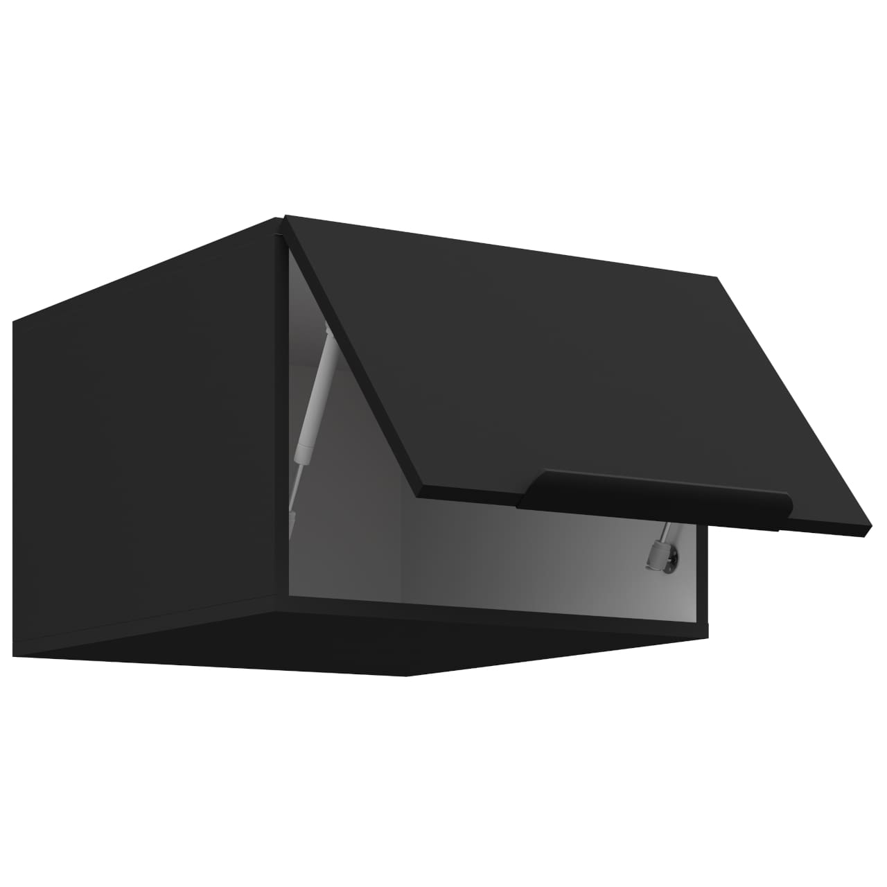 Skříňka horní 50 ERIS 33 černý mat / černý - Obrázek 2