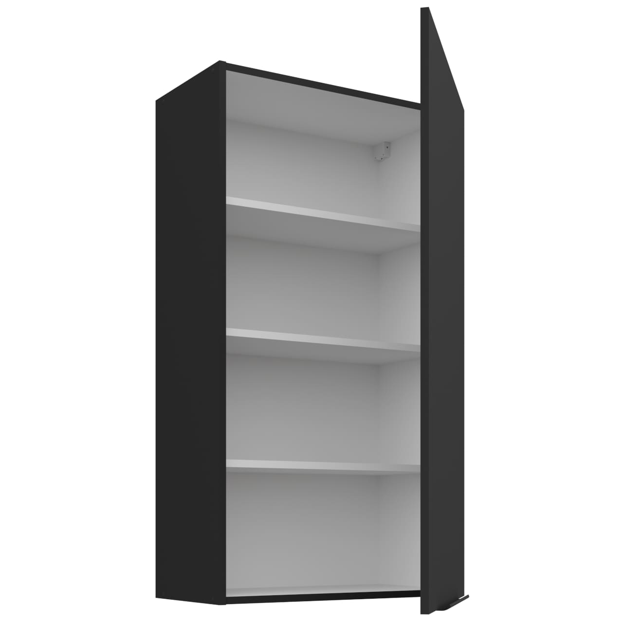 Skříňka horní 60 ERIS 25 černý mat / černý - Obrázek 2