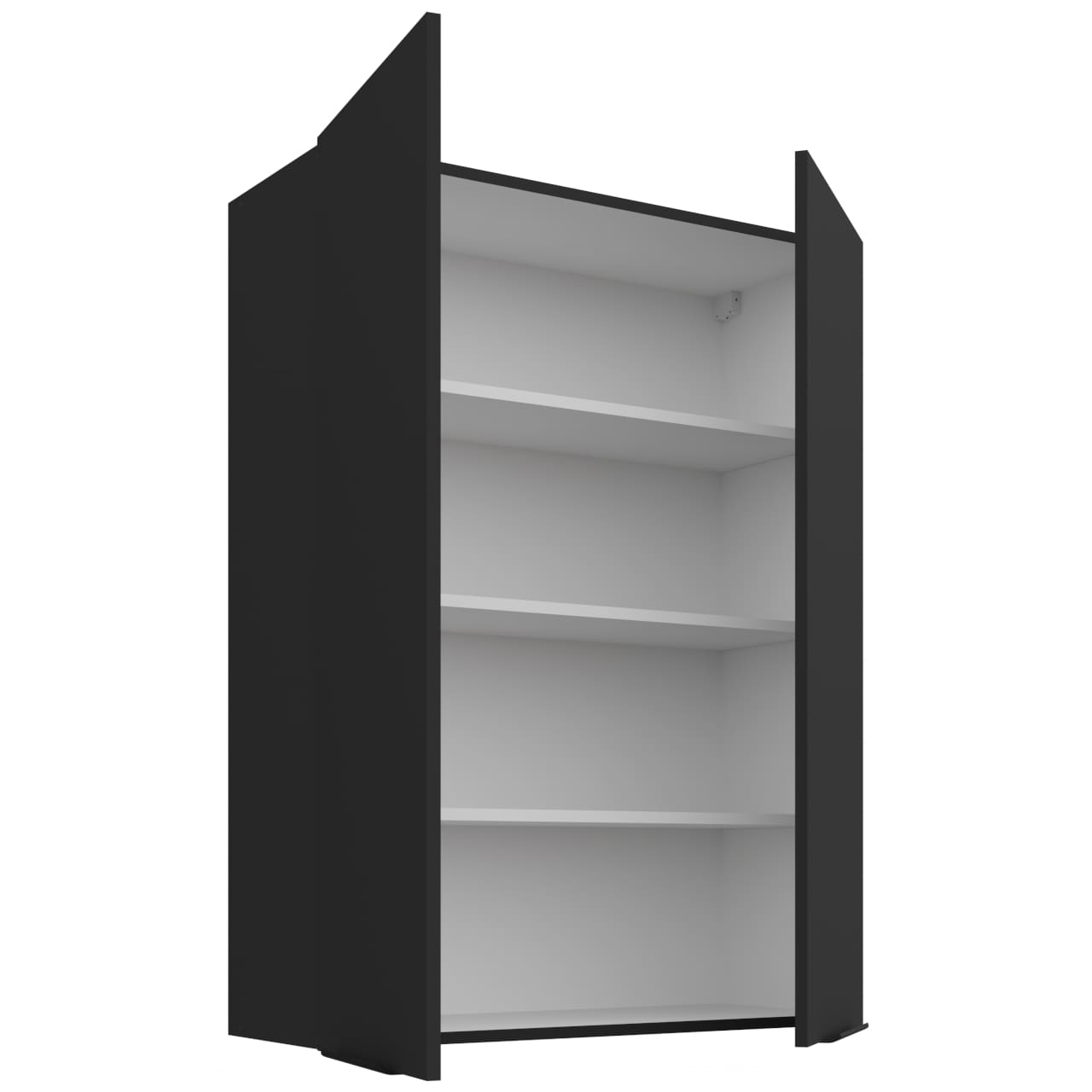 Skříňka horní 80 ERIS 20 černý mat / černý - Obrázek 2