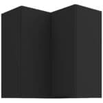 Skříňka horní rohová 60 ERIS 29 Černá mat / Černá AFM