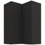 Skříňka horní rohová 60 ERIS 30 Černá mat / Černá AFM