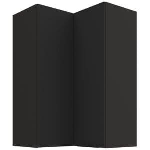 Skříňka horní rohová 60 ERIS 30 černý mat / černý