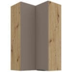 Skříňka horní rohová 60 ERIS 31 Dub Artisan / Písková Šedá AFM