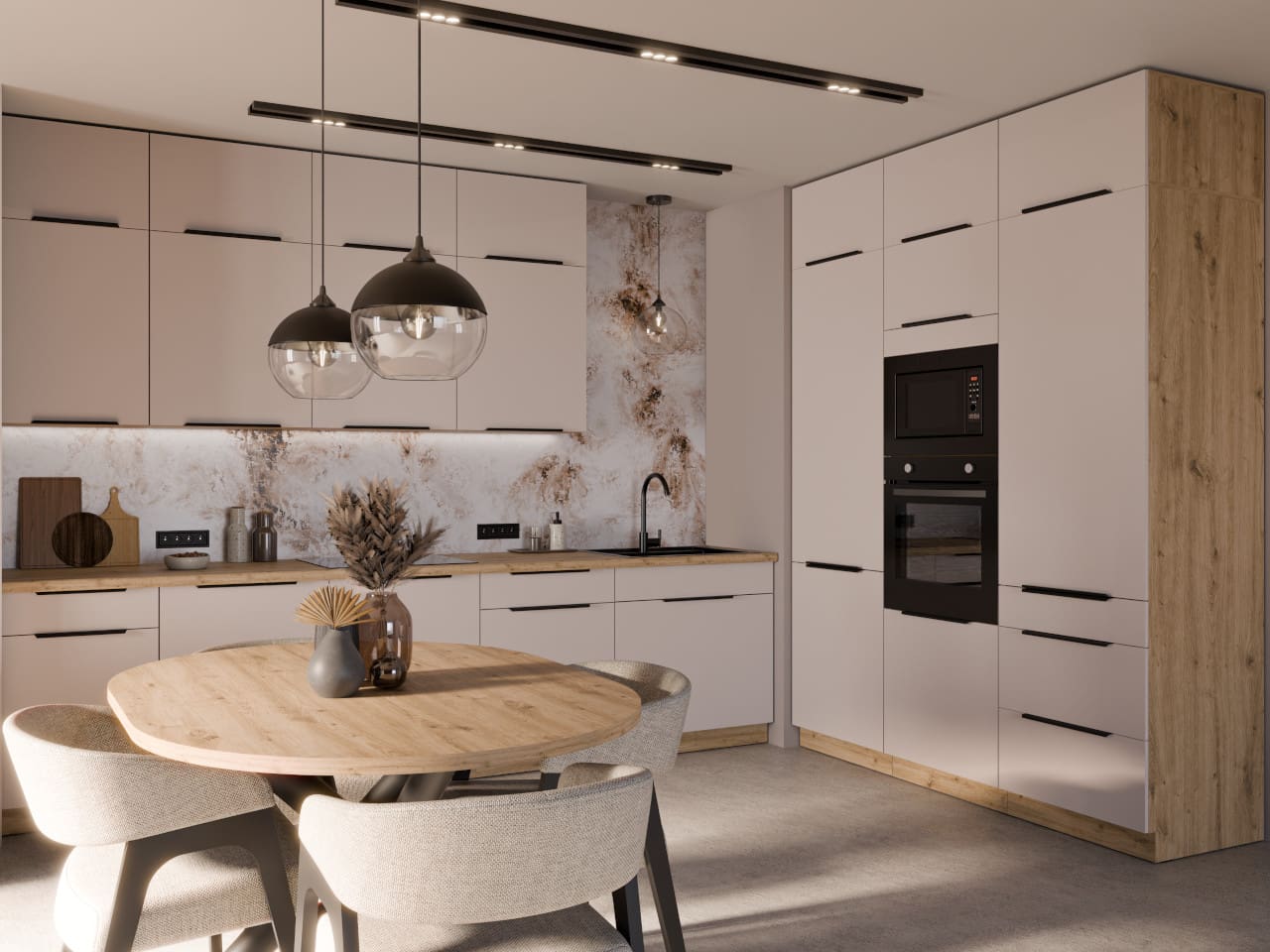 Skříňka horní rohová 60 IBARA 26 dąb artisan / kaszmir - Obrázek 4