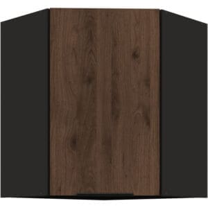 Skříňka horní rohová 60 SILVIA 27 černý / ořech okapi