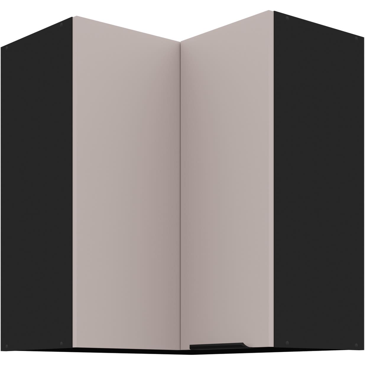Skříňka horní rohová 60 SILVIA 29 černý / kašmír