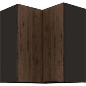 Skříňka horní rohová 60 SILVIA 29 černý / ořech okapi