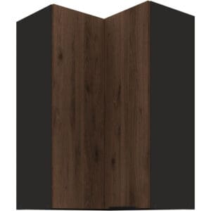 Skříňka horní rohová 60 SILVIA 30 černý / ořech okapi