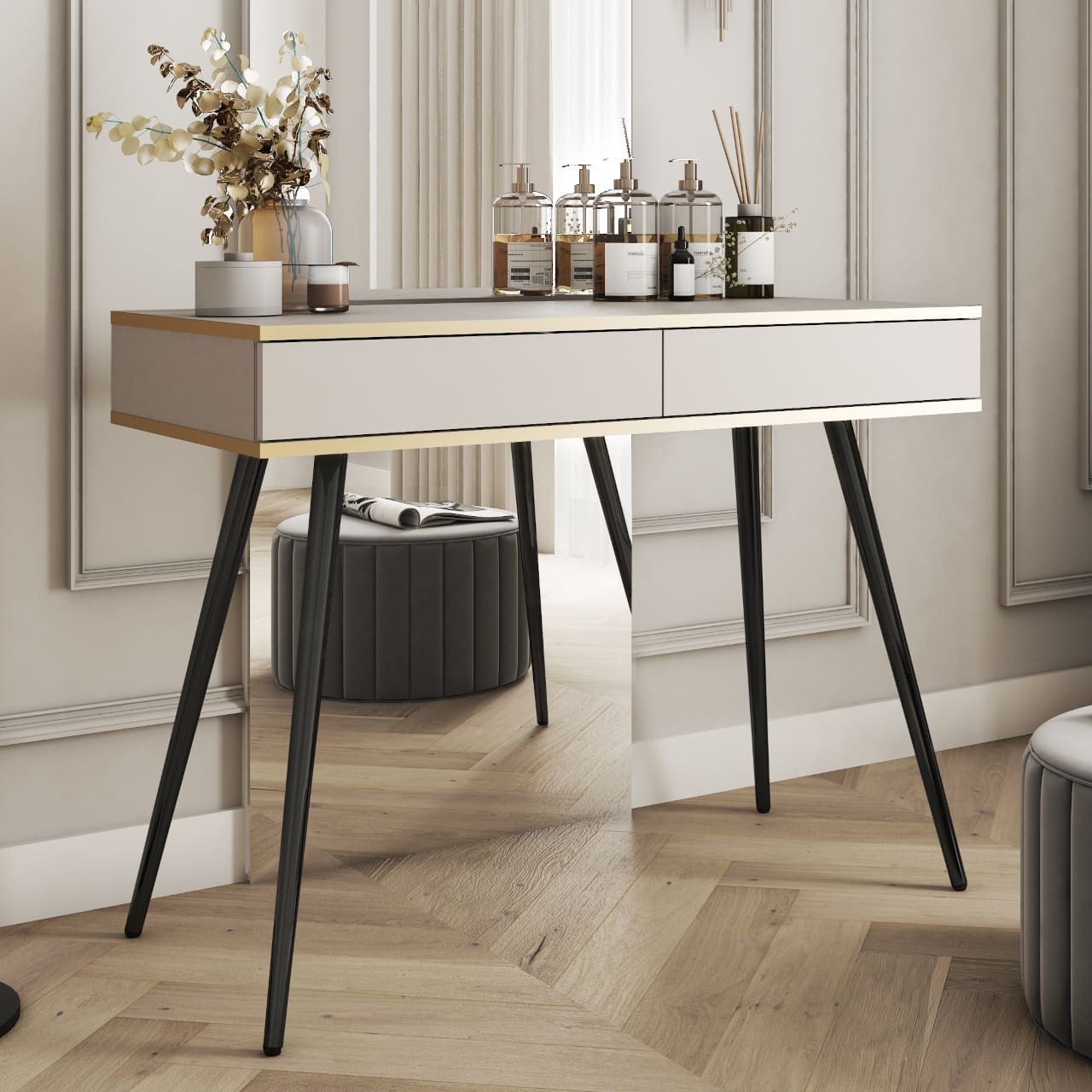 Toaletka ARA T102 béžová + černá - Obrázek 4