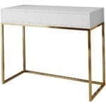 Toaletní stolek ALICANTE 100cm zlatý / bílá