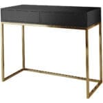 Toaletní stolek ALICANTE 100cm zlatý / černá