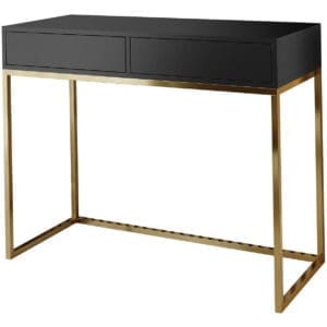 Toaletní stolek ALICANTE 100cm zlatý / černá