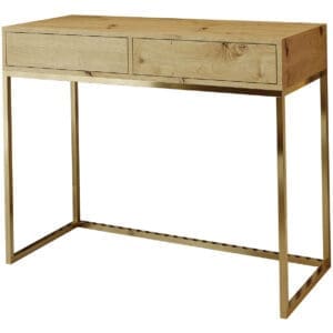 Toaletní stolek ALICANTE 100cm zlatý / dub wotan