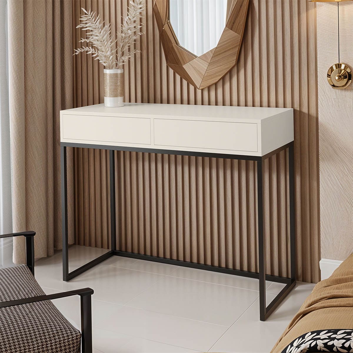 Toaletní stolek ALICANTE 80cm černá / kašmír - Obrázek 2