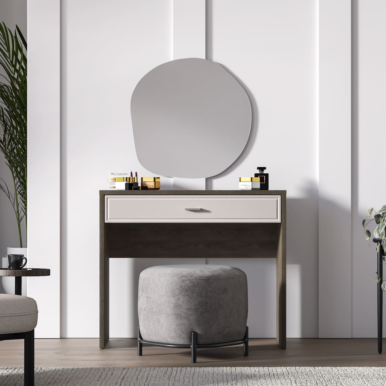 Toaletní stolek AVANTI 07 dub windmill tmavý / kašmír - Obrázek 5