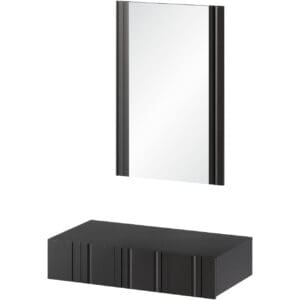 Toaletní stolek se zrcadlem ISOLA černý mat