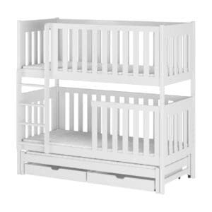 Třílůžková dřevěná patrová postel AURA 90x200