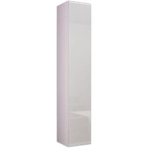 Vertikální vitrína plná GOVI VG2A bílá / bílý lesk