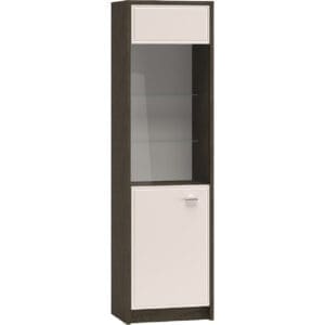 Vitrína AVANTI 02 dub windmill tmavý / kašmír