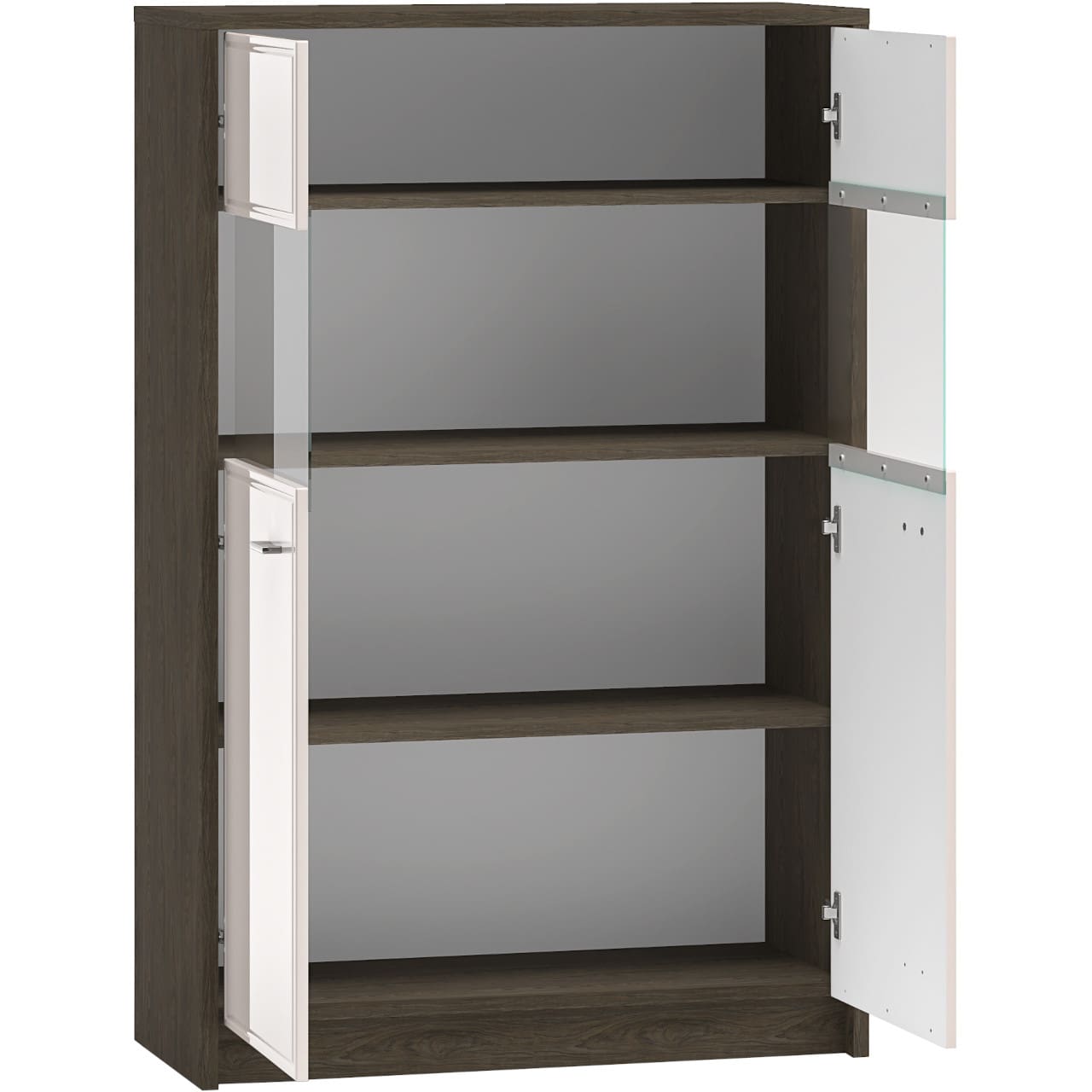 Vitrína AVANTI 03 dub windmill tmavý / kašmír - Obrázek 3