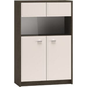 Vitrína AVANTI 03 dub windmill tmavý / kašmír