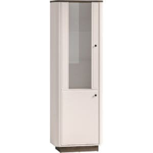 Vitrína BORS 01 dub windmill tmavý / kašmír