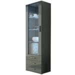 Vitrína BRNO SH1H šedá / šedý lesk