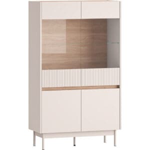 Vitrína ERMITE 03 kašmír / dub cremona