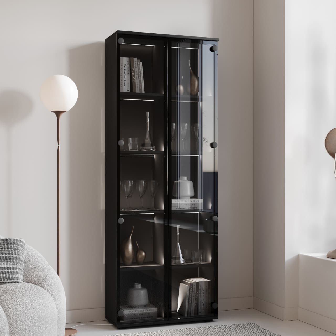 Vitrína FIGO 04 černá - Obrázek 5