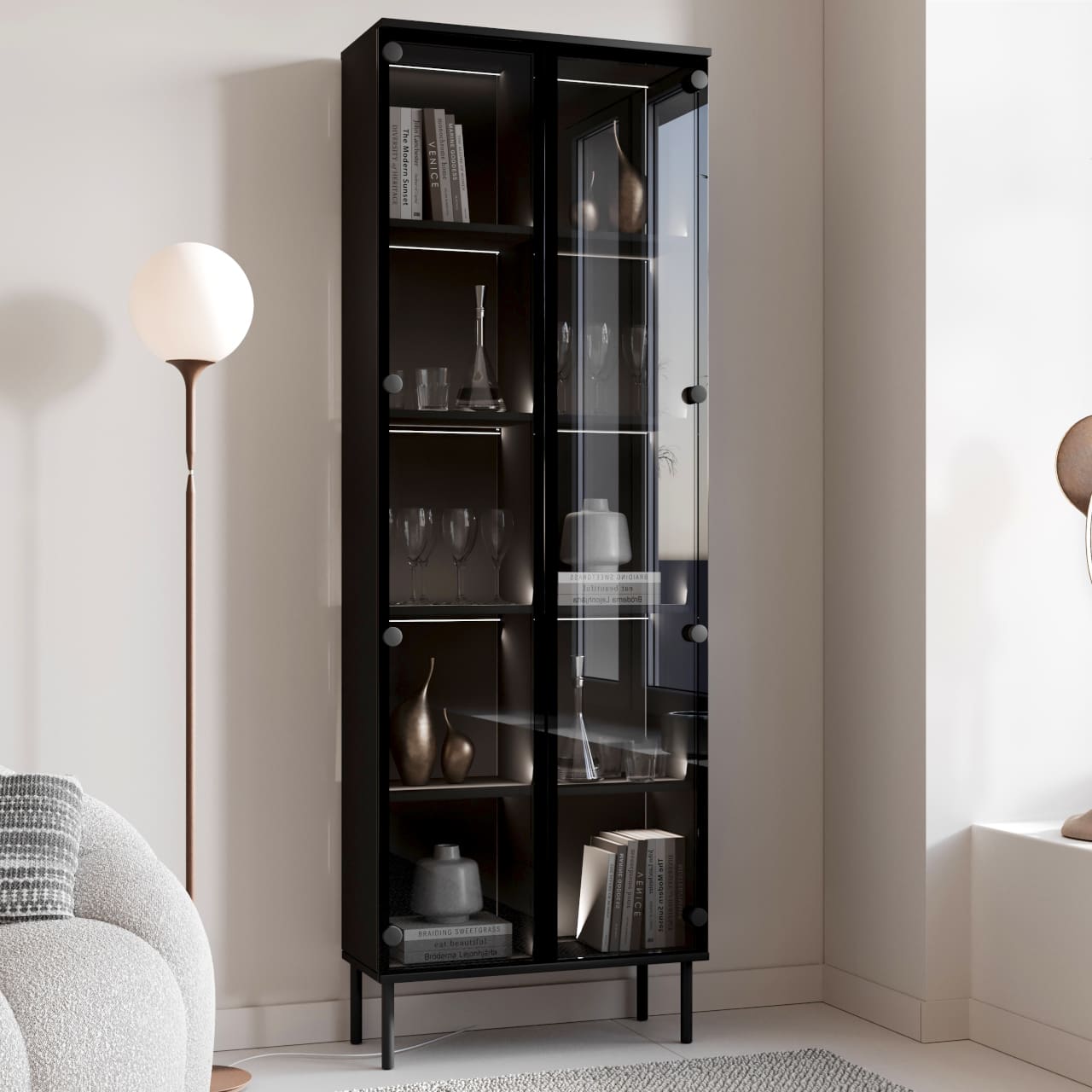 Vitrína FIGO 04 černá - Obrázek 6