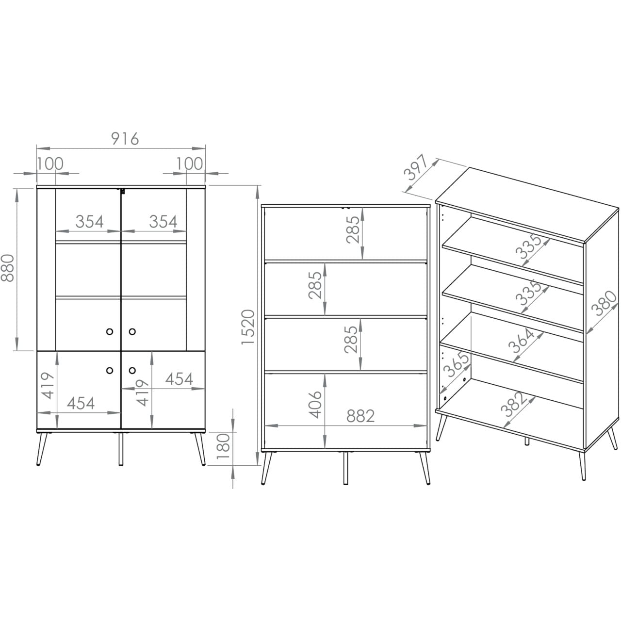 Nábytek do obývacího pokoje LESGIN 1 kašmír - Obrázek 3