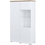 Vitrína MUDO 44 bílá / dub mauvella