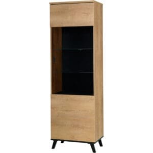 Vitrína pravá JOHNNY JH2P dub lefkas / černá