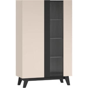 Vitrína SABLE 02 kašmír / černá