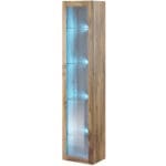 Vitrína se sklem GOVI VG3F dub wotan