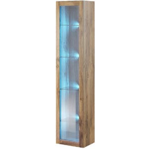 Vitrína se sklem GOVI VG3F dub wotan