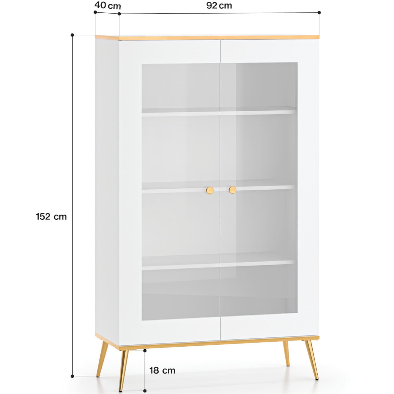 Vitrína TERBI 03 alpská bílá - Obrázek 4