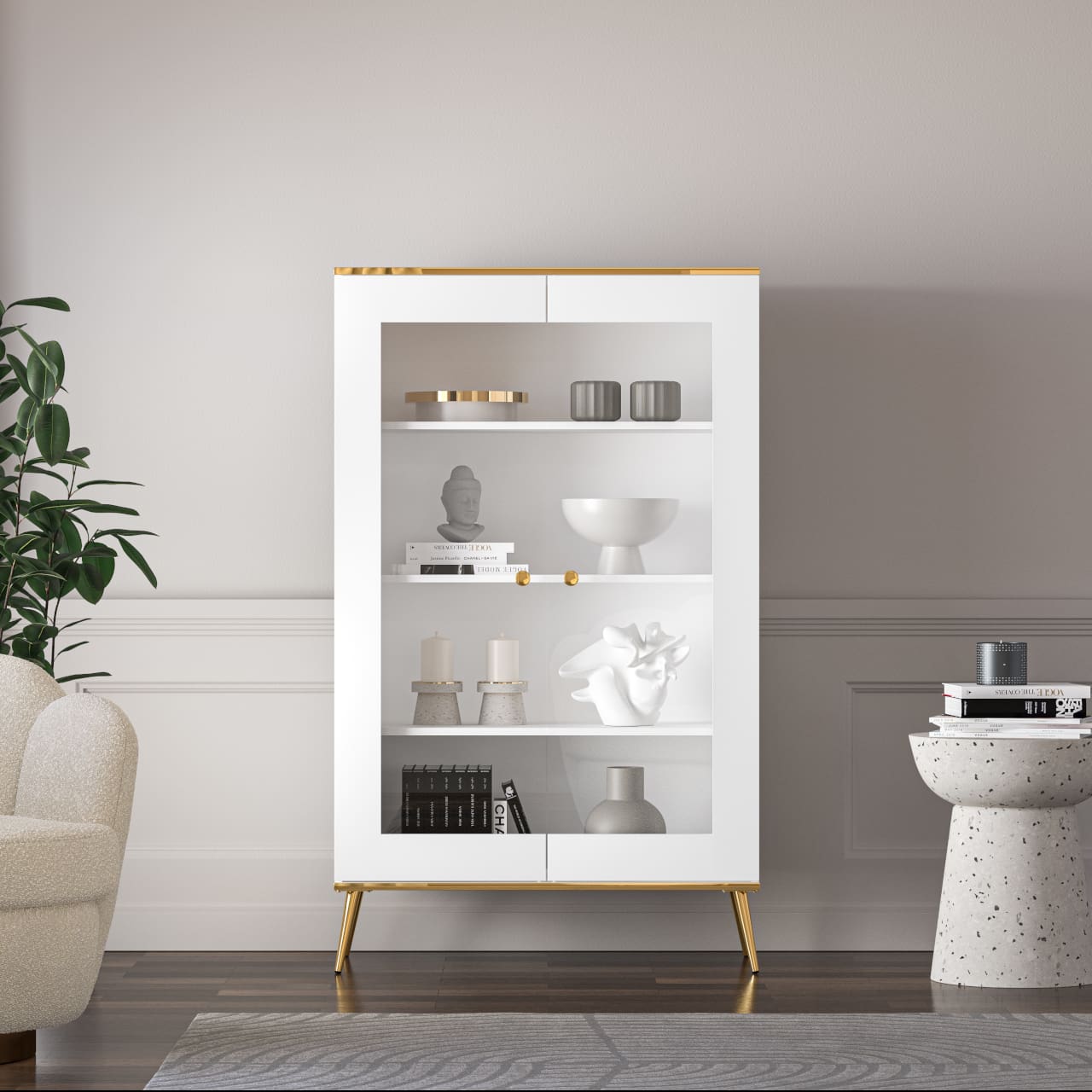 Vitrína TERBI 03 alpská bílá - Obrázek 5