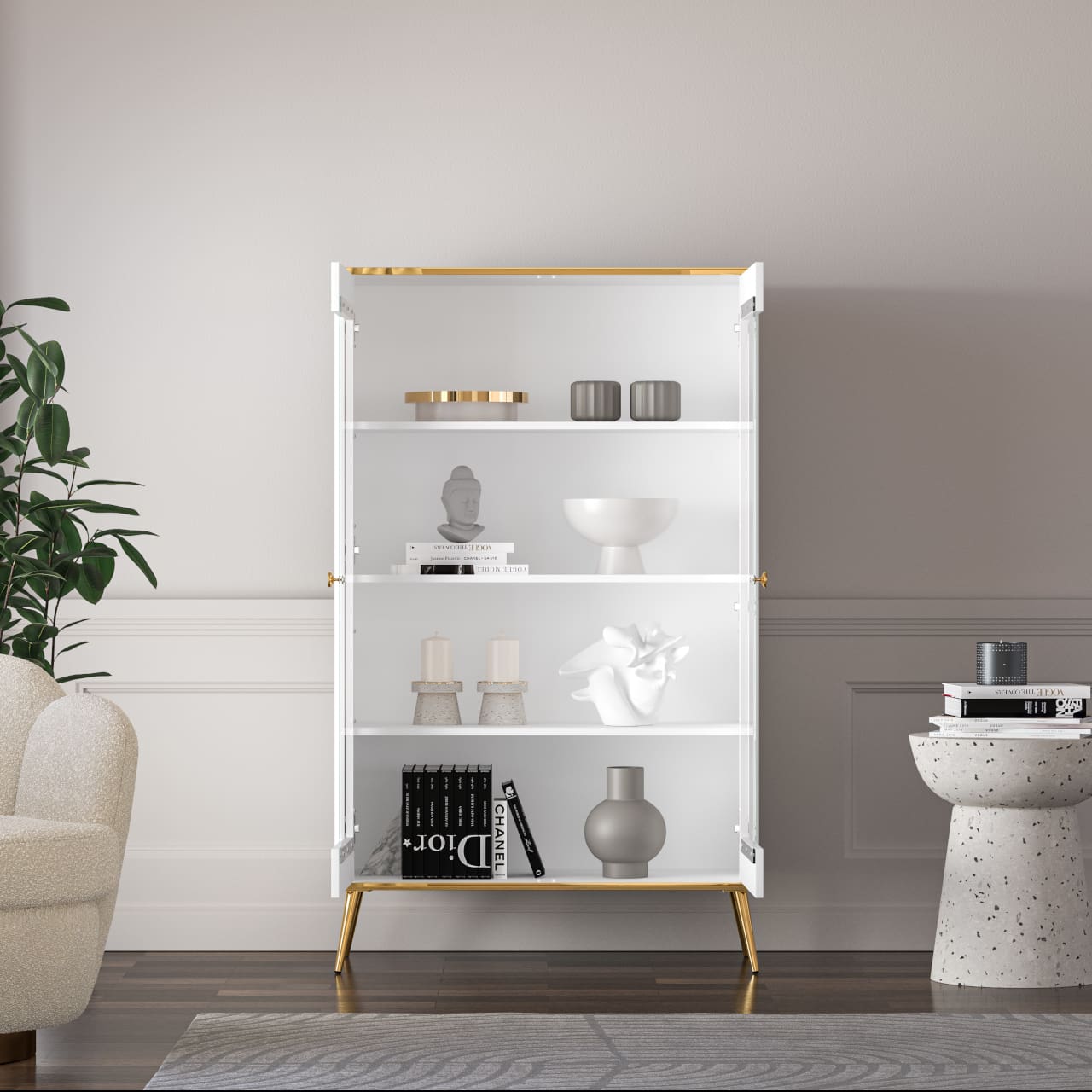 Vitrína TERBI 03 alpská bílá - Obrázek 6