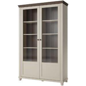 Vitrína TEVORA EV13 jasně béžová / dub dunin