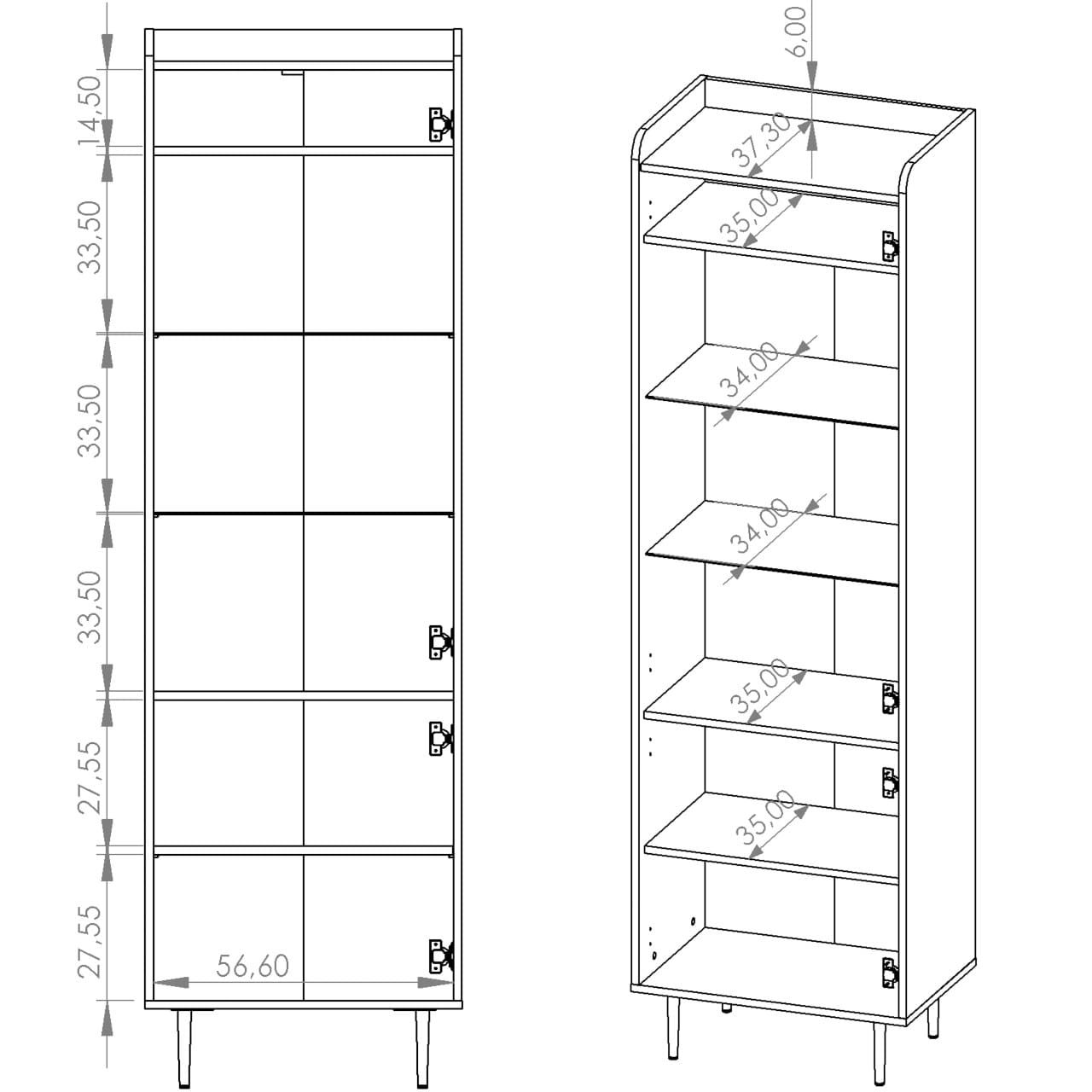 Vitrína VESSA 09 brandy castello - Obrázek 5