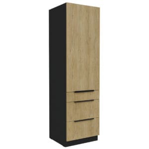 Vysoká kuchyňská skříňka 60 CAMERON 40 černá / dub cremona