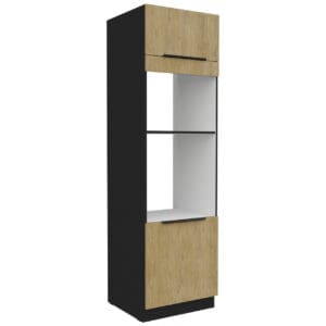 Vysoká kuchyňská skříňka 60 CAMERON 44 černá / dub cremona