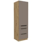 Vysoká kuchyňská skříňka 60 ERIS 48 Dub Artisan / Písková Šedá AFM