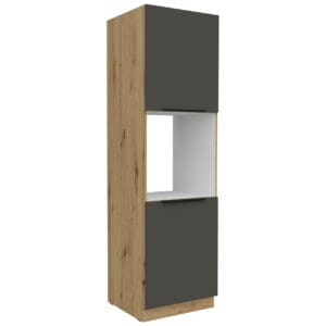 Vysoká kuchyňská skříňka 60 ERIS 50 dub artisan / grafit